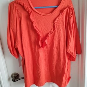 Jcrew ruffle collar top
